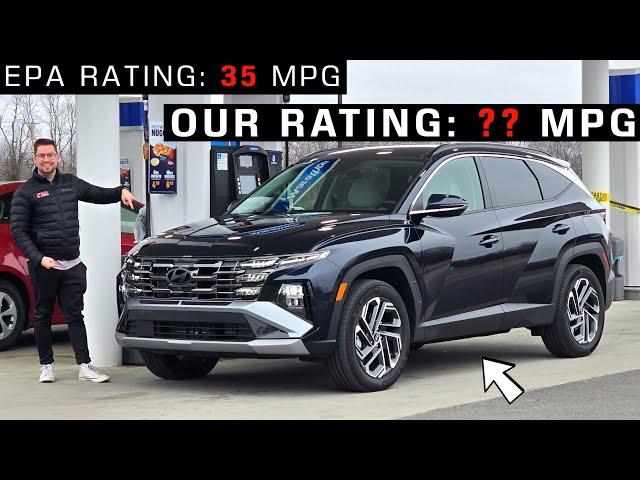 What's the ACTUAL Fuel Economy? We TEST the 2025 Hyundai Tucson Hybrid! (Real-World Highway MPG)