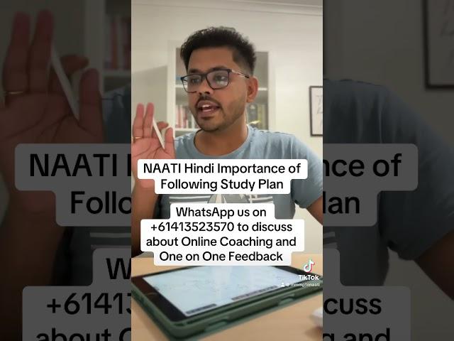 NAATI Hindi Importance of Following Study Plan | M and MM PTE NAATI
