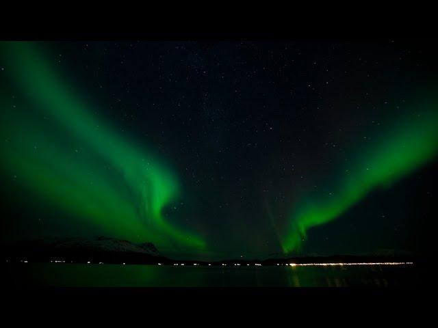 10 HOURS Aurora Borealis Green Northern Lights Relaxation binaural Sleep study relaxing music