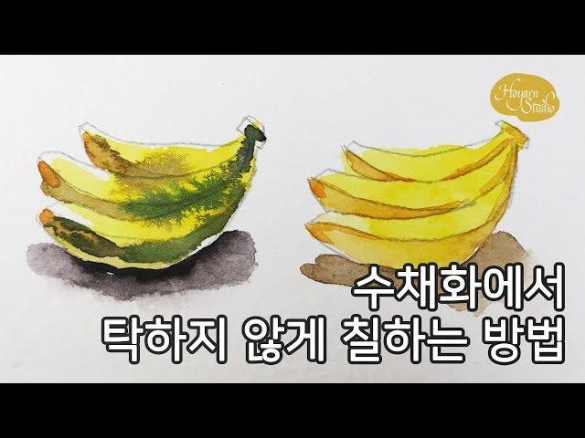 [수채화 기초] 탁하게 채색하지 않는 방법 : Basic Watercolor: Hoyarn