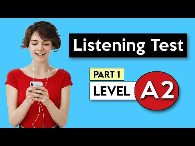 A2 Listening Test - Part 1 | English Listening Test
