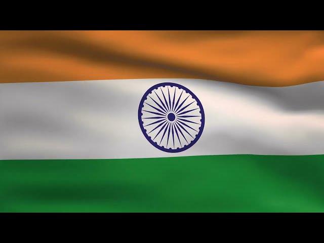 Indian Flag Video Background 4K | Free Stock Video 2024 | 3D Indian flag waving #indianflag #vjloops