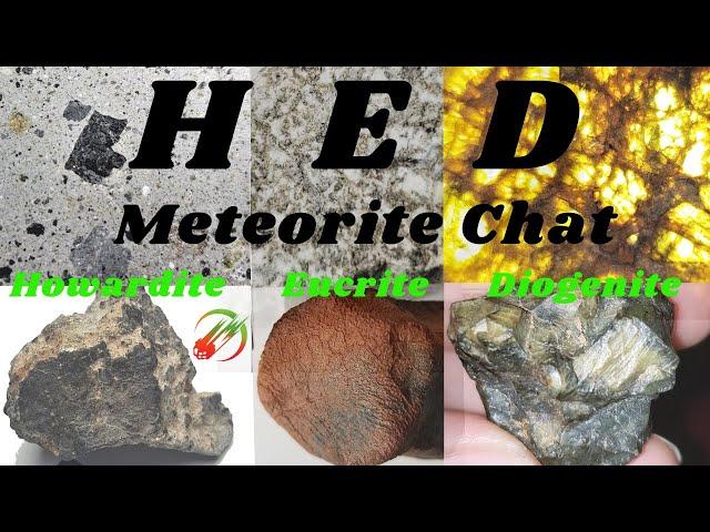 Asteroid 4 Vesta Meteorites: HED Howardite, Eucrite, Diogenite Meteorites - Educational Video Chat