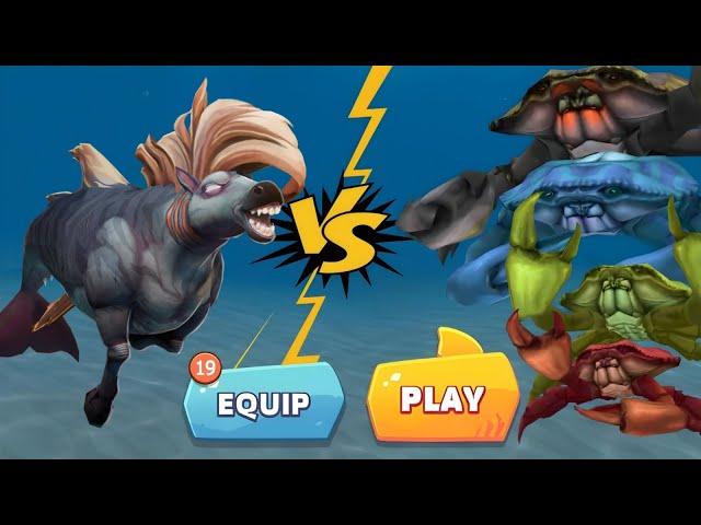 HOWRSEA SHARK VS ALL GIANT CRAB BOSS - Hungry Shark Evolution