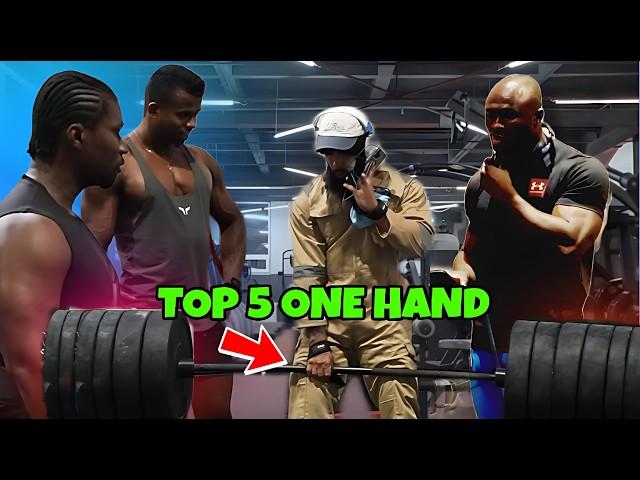 TOP 5 ONE HAND Lifting !Anatoly gym prank