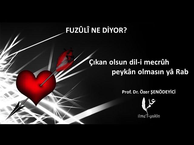 ÇIKAN OLSUN DİL-İ MECRÛH (Fuzûlî Ne Diyor?) Prof. Dr. Özer ŞENÖDEYİCİ