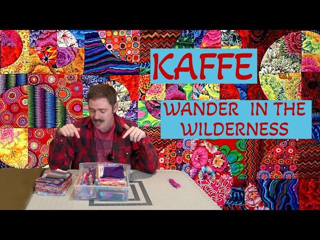 I made a Quilt with KAFFE FASSETT fabric: Wanderer in the Wilderness (Not Drunkard's Path)