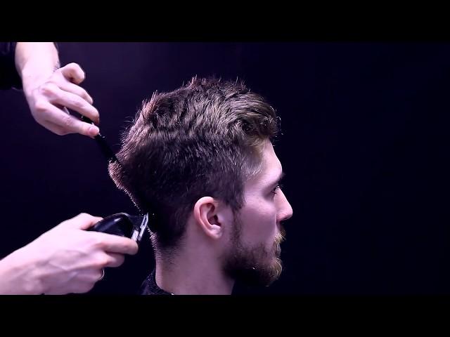 how to Basic Men haircut & Platium Blonde / Long Crew Cut