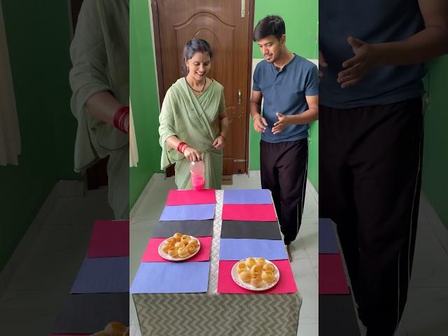 Flip bottle and win pani puri challenge#shorts #familygames #panipuri