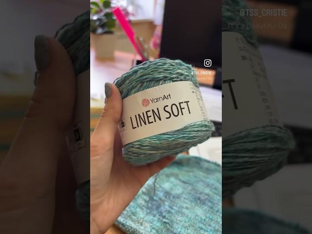 Тестирую новинку #yarnart - LINEN SOFT 🩵 #вязаниеспицами