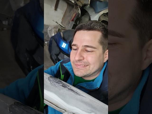 Выполняем ремонт сквозного отверстия в бампере