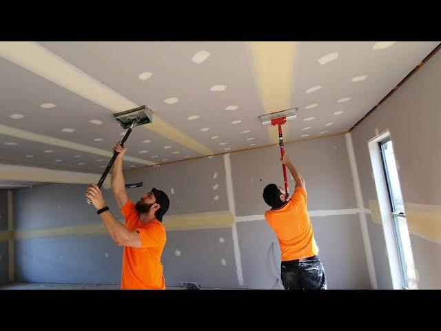 DRYWALL FINISHING CONSTRUCTION FLAT BOX SETTINGS | Drywall Finishing Construction Series #19