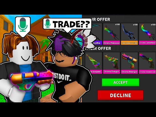 Trolling with the RAREST CHROMA in MM2 (Roblox: Murder Mystery 2)