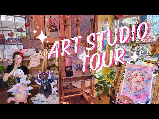 art studio tour! maximalist cozy space