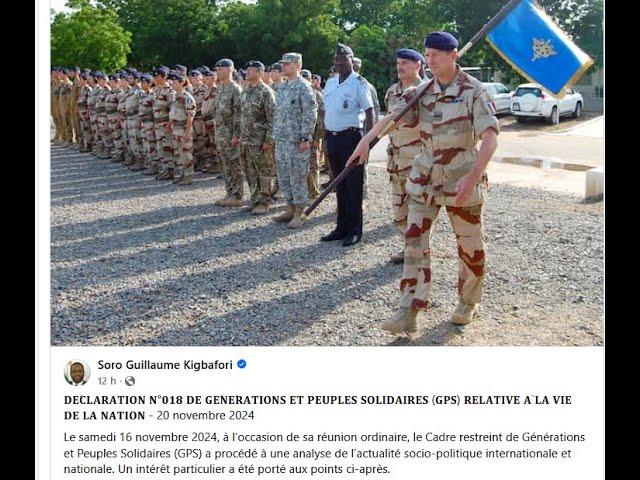 GPS CÔTE D'IVOIRE APPELLE À LA FERMETURE TOTALE ET PACIFIQUE DE LA BASE MILITAIRE FRANÇAISE