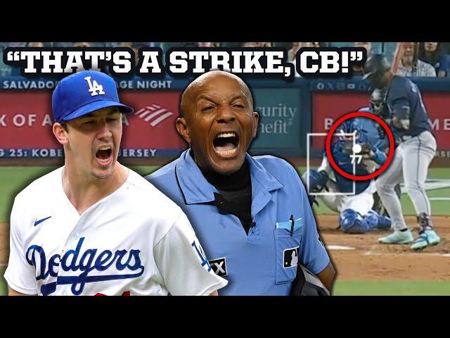 CB Bucknor makes Walker Buehler get Julio Rodriguez out twice in one at bat, a breakdown