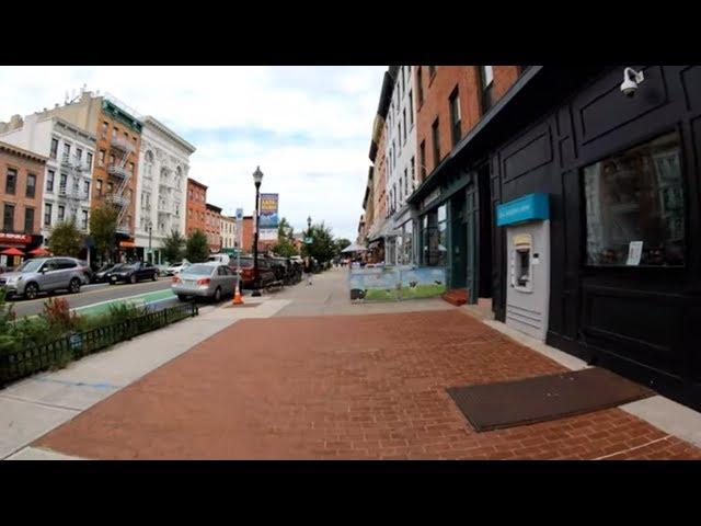 ⁴ᴷ⁶⁰ Walking Hoboken, NJ (Narrated) : Washington Street, Pier A, Transit Terminal, Elysian Park