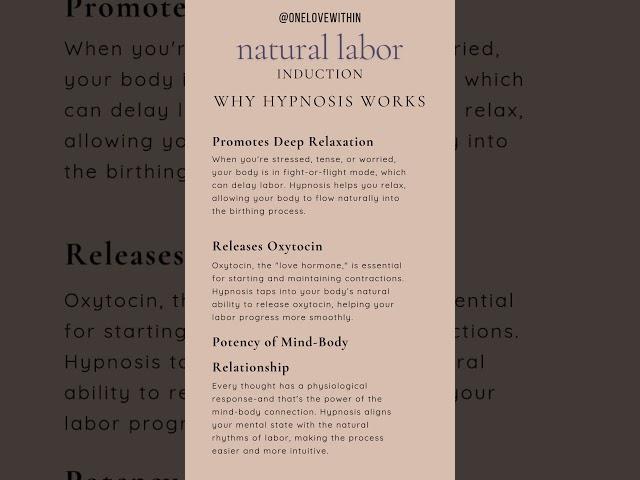 Natural Labor Induction - Why Hypnosis Works