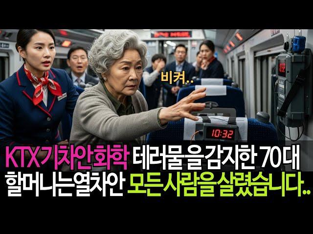 KTX 기차안 화학 테러물을 감지한 70대 할머니는 열차 안 모든 사람을 살렸습니다..
