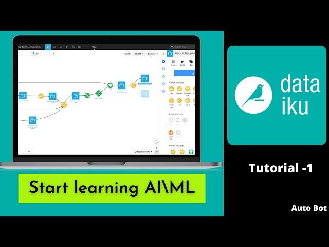 Dataiku- Get start with AI\ML| End-to-End demo| Beginner level Dataiku tutorial|Part-01