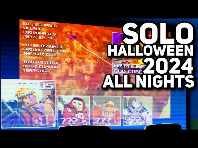 ALL HALLOWEEN 2024 NIGHTS SOLO | Night 1, 2 & 3 | Tower Defense Simulator