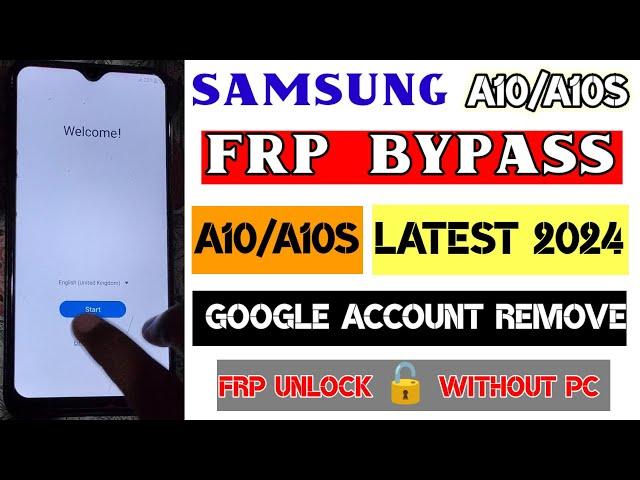 Samsung A10 Frp Bypass New Method In 2024 | Samsung a10s frp lock remove |Withot pc | FRP new update