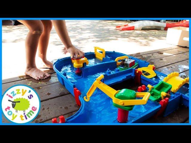 AQUAPLAY MEGA BRIDGE! Fun Family Outdoors Pretend Play with WATER!