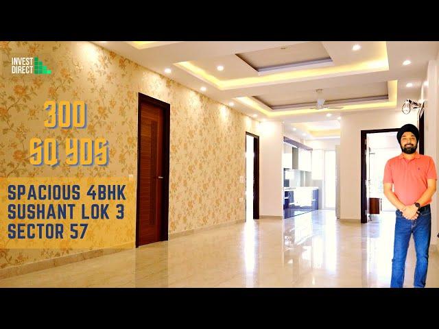 300 SQ YDS SPACIOUS 4BHK BUILDER FLOOR IN SUSHANT LOK 3 GURGAON SECTOR 57