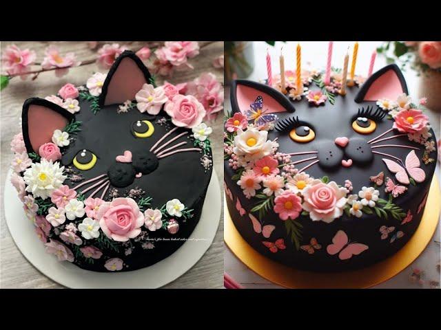 I tried to recreate a cake from an AI image | Cute Buttercream Cat Cake | Cat Birthday Cake