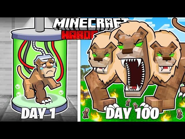 I Survived 100 Days as a MUTANT LION in HARDCORE Minecraft