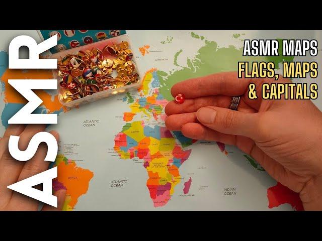 Teaching you flags, country locations & capital cities [ASMR Maps]