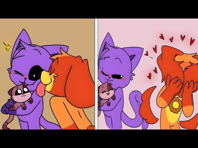 CatNap and DogDay Catched in The Middle | Poppy Playtime Chapter 3 | Comic Dub