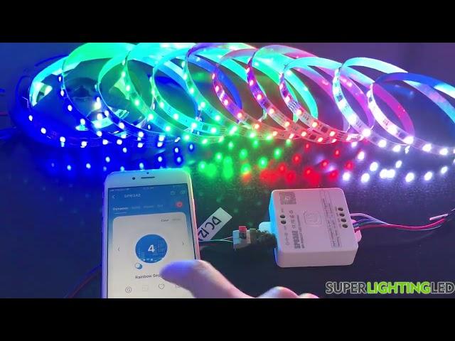 WS2805 Addressable RGB CCT LED Strip Controlled Via SP63AE