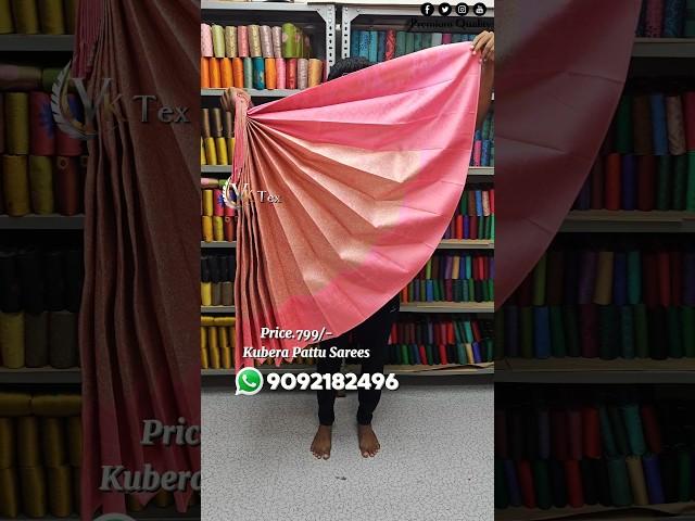 Kubera Pattu Sarees || Price.799 || Order Booking to WhatsApp-9092182496 ||#vktex #kuberapattusarees