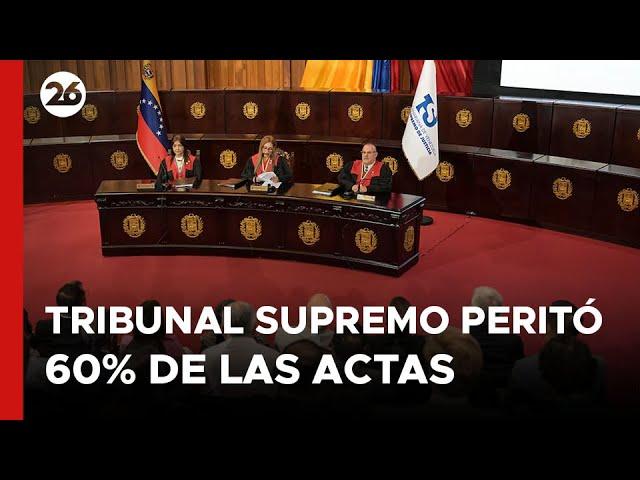 Tribunal Supremo de Justicia de Venezuela peritó el 60% de las actas de las elecciones | #26Global