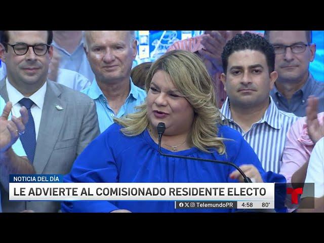 Jenniffer González promete ser la gobernadora de "todos los puertorriqueños"