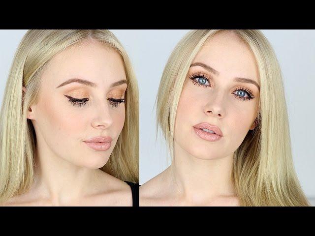 Makeup Tutorial for FAIR SKIN / Contouring, Nude Lips, Bronze Eyes | Lauren Curtis