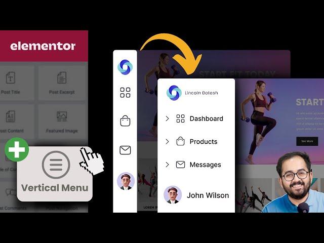 Vertical Slide Out Menu - Elementor