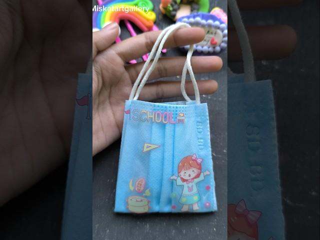 Making Mini handbag with mask #diy #handmade #craft #art #diycrafts #mask #shorts #ytshorts