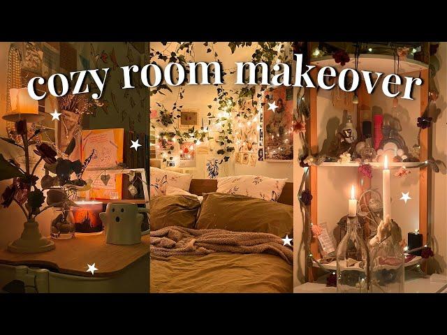 AESTHETIC ROOM MAKEOVER!! cozy bedroom transformation *pinterest inspired!* (+cleaning vlog)