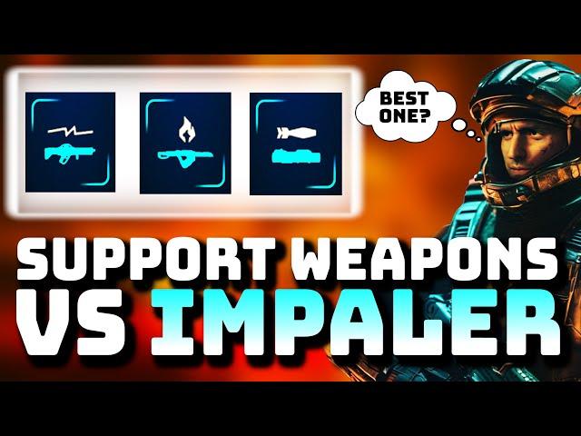 I TESTED EVERY SUPPORT WEAPON VS IMPALER - WHICH ONE IS THE BEST!? HELLDIVERS 2 NEW UPDATE