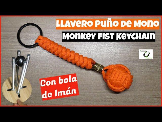 Como hacer un LLAVERO PUÑO DE MONO - How to make Monkey Fist Keychain - Paracord Crafts