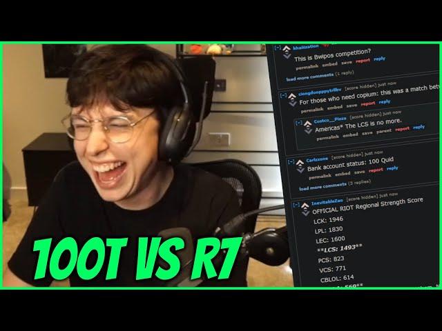 Caedrel Reacts To Reddit After The 100T VS R7 Series