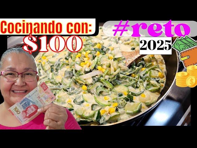 CHALLENGE #5 MEALS FOR $100 (MXN) ZUCCHINI AND POBLANO IN CREAM | EASY FOOD | MEXICAN CHANNEL