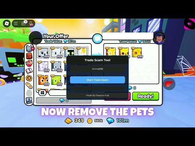 INSANE Pet Simulator 99 Trade Scam Script MOBILE ROBLOX PS99 Pegasus World 🪽 | Despise Hub