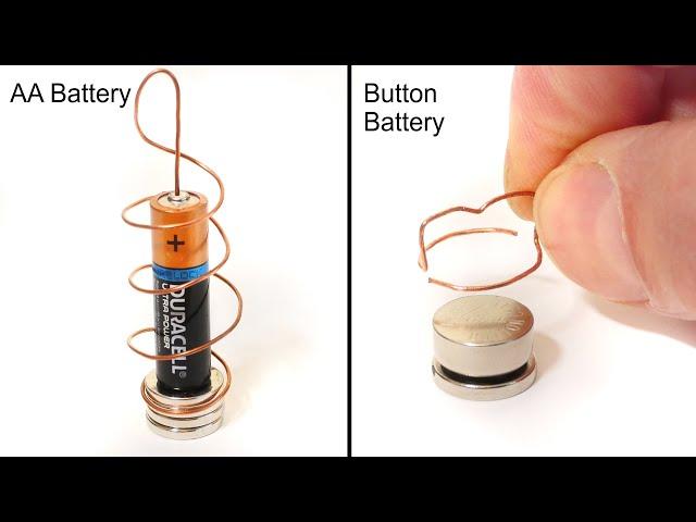 DIY Button Battery Homopolar Motor - Science Experiment