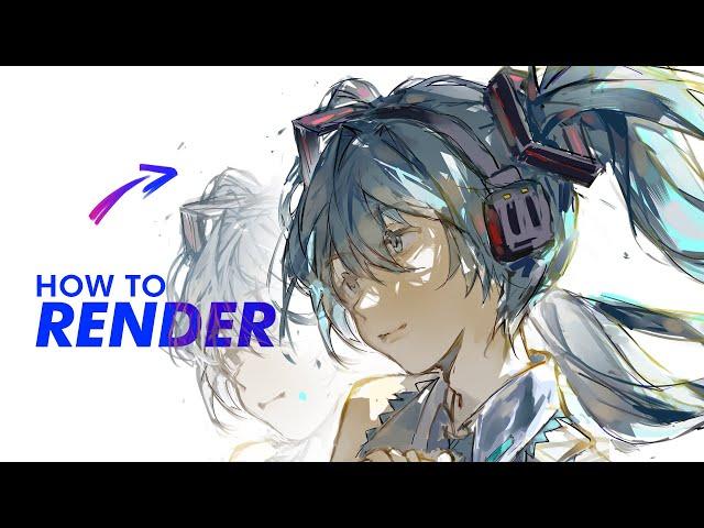 How to RENDER Digital Art // Just Ball |  XPPen Artist Pro 16 (Gen 2)