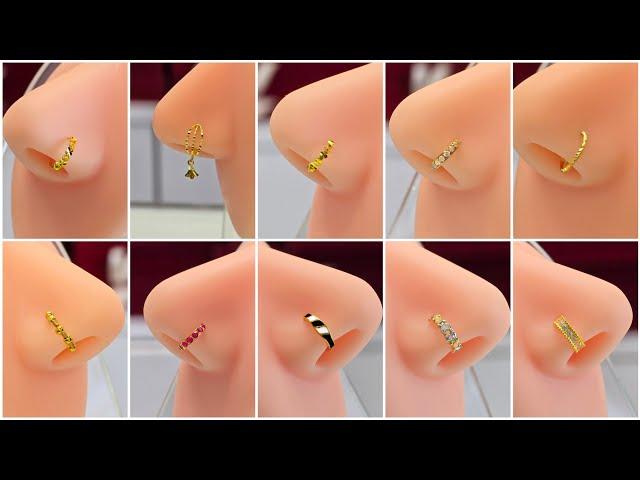 Latest Gold Nose Ring Designs 2025 | Enhance Your Beauty Daily wear gold nosering designs for girls