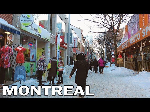 Montreal, Canada 2022 Walking from UQAM to Place d'Armes - Montreal City Walking Tour