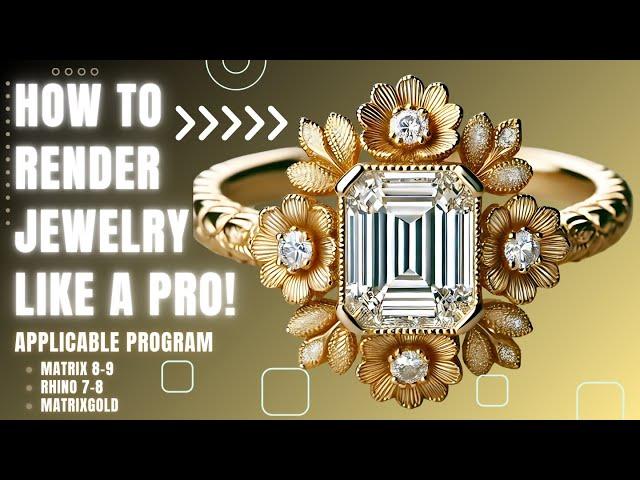 Jewelry Rendering in CAD : Matrix 9 & Rhino Complete Workflow | Blender Tools | iJewel Playground